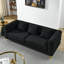 Assemblage noir 3 +, conception moderne simplifiée avec pieds métalliques, livraison rapide en entrepôt, capacité de siège de 250 lb, combinaison de 6 coussins inclus, fascination, livraison rapide, mousse