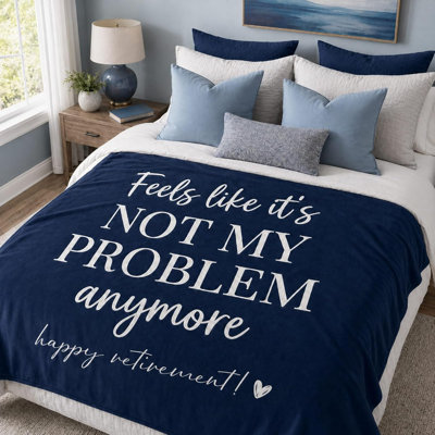 Retirement Gift for Men/Woman 2026, Soft Flannel Retirement Blankets, Best Retirement Gifts, Farewell Gifts for Coworkers, Away Goodbye Merch for Teacher Men Grandpa Throws Blankets 30"x40"Blue