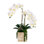 Real Touch Orchid Flower Arrangement in Cube Nickel Pot