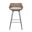 Set Of 2 Outdoor Low Back Barstools With Cushion