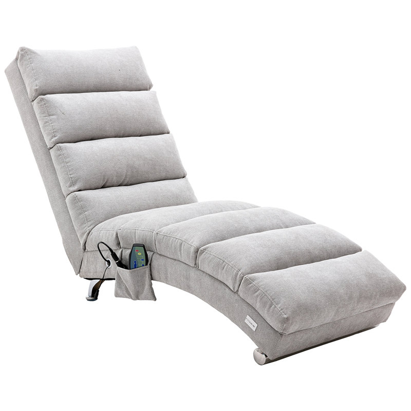 Alrahman Upholstered Recliner, Light Gray Velvet