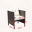 Chaise de salle à manger en rotin avec structure en acier et coussin amovible Liberatore PE