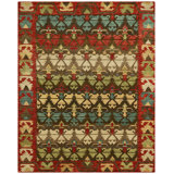 Sonia Hand Knotted Wool Southwestern Area Rug in Brown