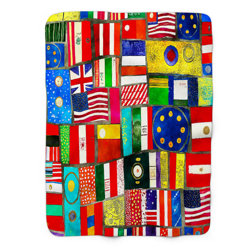 Flag Array - 1 Piece Premium Blanket, Queen