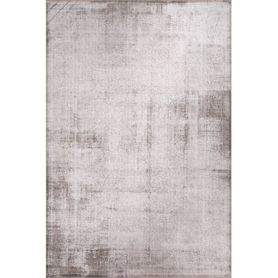 Vintage Look Woven Base Decorative Beige Mink Abstract Carpet