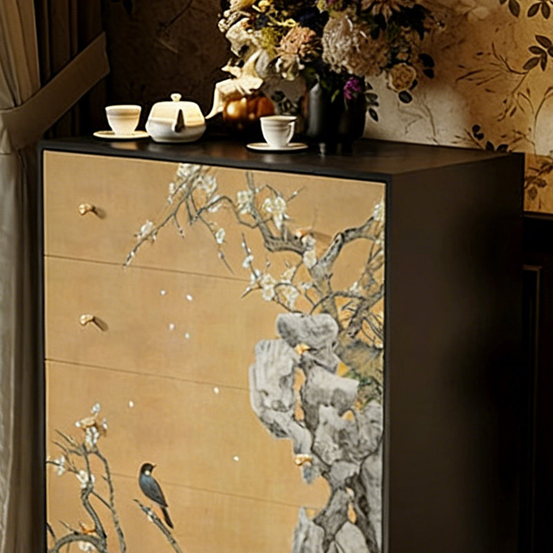 Commode à cinq tiroirs Artistic, Noir