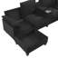 Canapé modulaire moderne en forme de U avec canapé rembourré en velours côtelé de 116,9 po avec repose-pieds, porte-gobelets et ports USB-1268692632