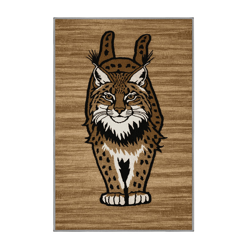 Washable Siberian Lynx Big Cats Area Rug, Runner 2' x 5'
