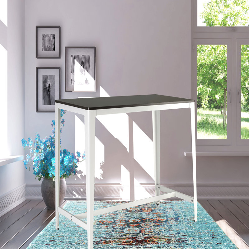 Table à hauteur de comptoir de style campagnard minimaliste en brun / blanc