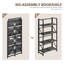 Bibliothèque pliable à 4 niveaux avec structure en métal, étagères de rangement sans assemblage et support pour plantes-171827461