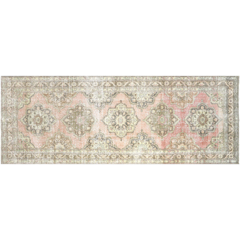 Gallery Size One-of-a-Kind 4'10" X 12'10" 1960s Runner Wool Area Rug in