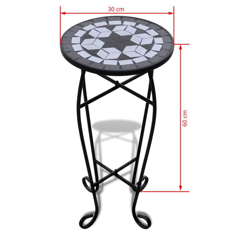 Plant Stand, Black/White