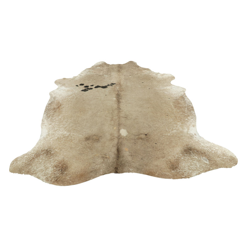 Rug & Kilim’S Large Cowhide Rug In Beige-Brown, Camel And Cream Tones