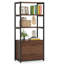 Bookcase, 4-Tier Bookshelf With 2 Drawers, Etagere Standard Book Shelves Display Shelf For Home Office-1429792647