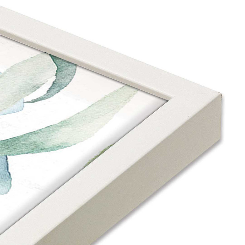 «Unwind Leaves» par impression d'art à lettres et doublée, L 18 po x H 24 po, Impression encadrée, Blanc