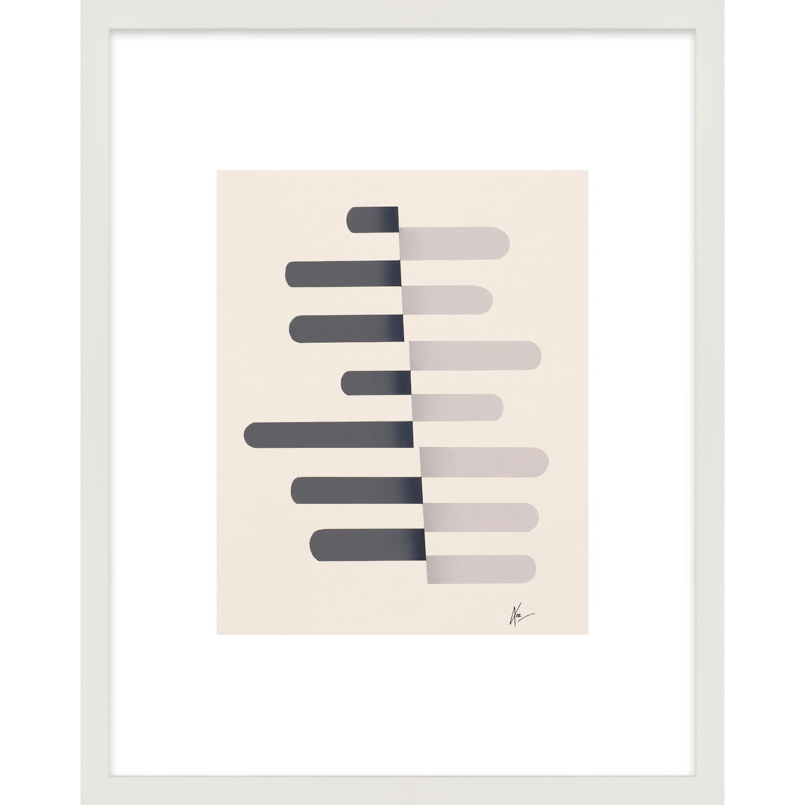 Flora 4 by Lee Lessem, White, 38" H x 30" W x 1.25" D
