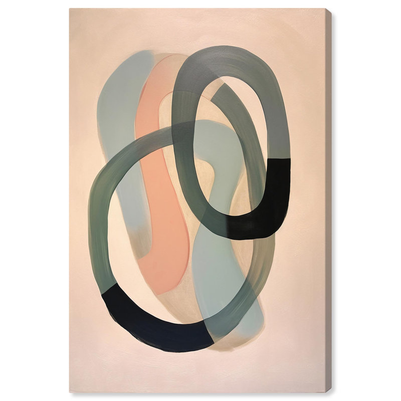 Connecting Circles Abstract Canvas Art in Multicolor, 15" x 10"