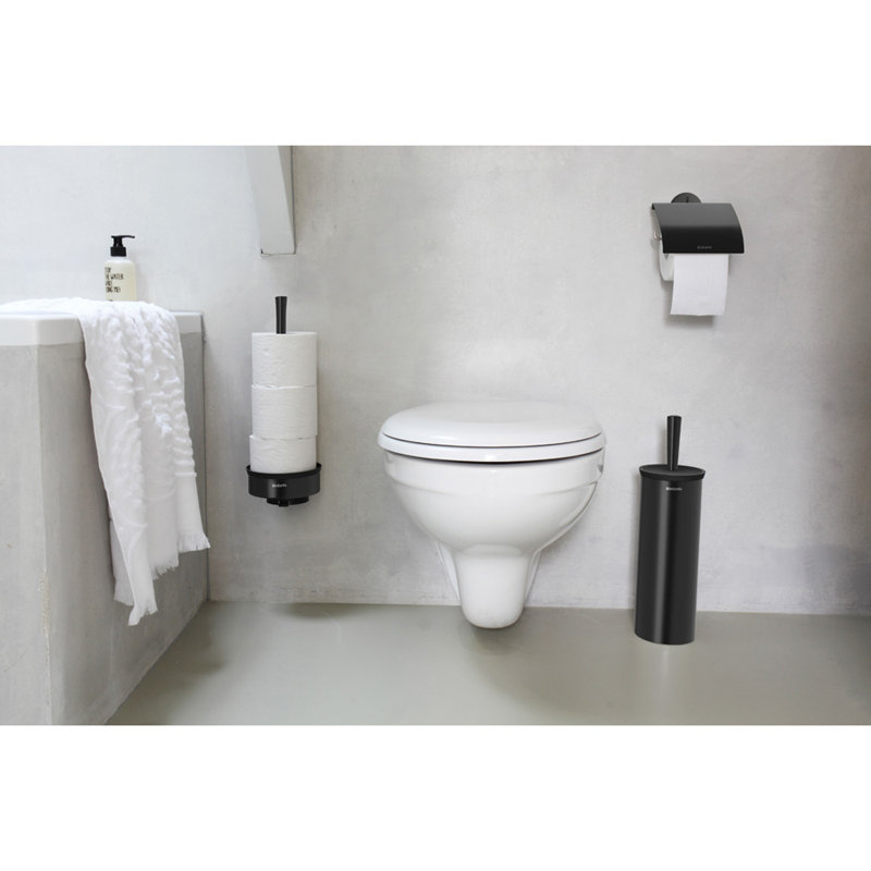 Brabantia Profile Toilet Brush and Holder, Black