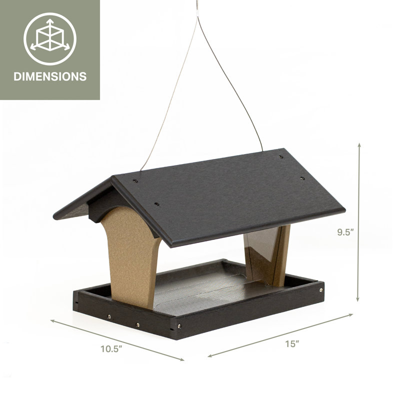 Mangeoire d'oiseaux à trémie suspendue