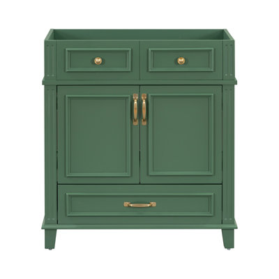 Armoire de salle de bain 30 po, bois massif et matériau, style rétro, espace de rangement pour hygiène et beauté, 30 po, composants, rangement généreux