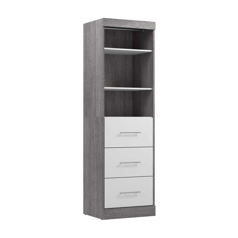 Arthor 25'' Reach-In Set, Bark Gray/White