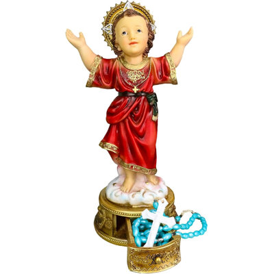 Catholic Santo Nino Divine Child Jesus Christ With Rosary Drawer Box Figurine