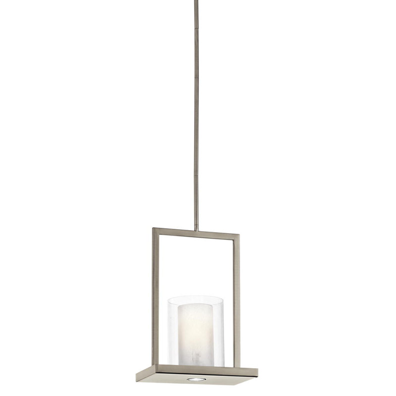 Serin 2-Light Modern Pendant, 18" H x 7.75" W x 12" D, Classic Pewter