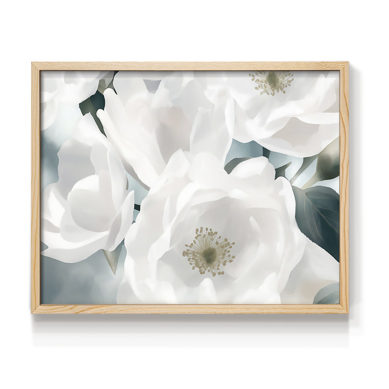 Floral Series-XVIII -Framed Print - Restickable, H 8 po x l 10 po, Naturel