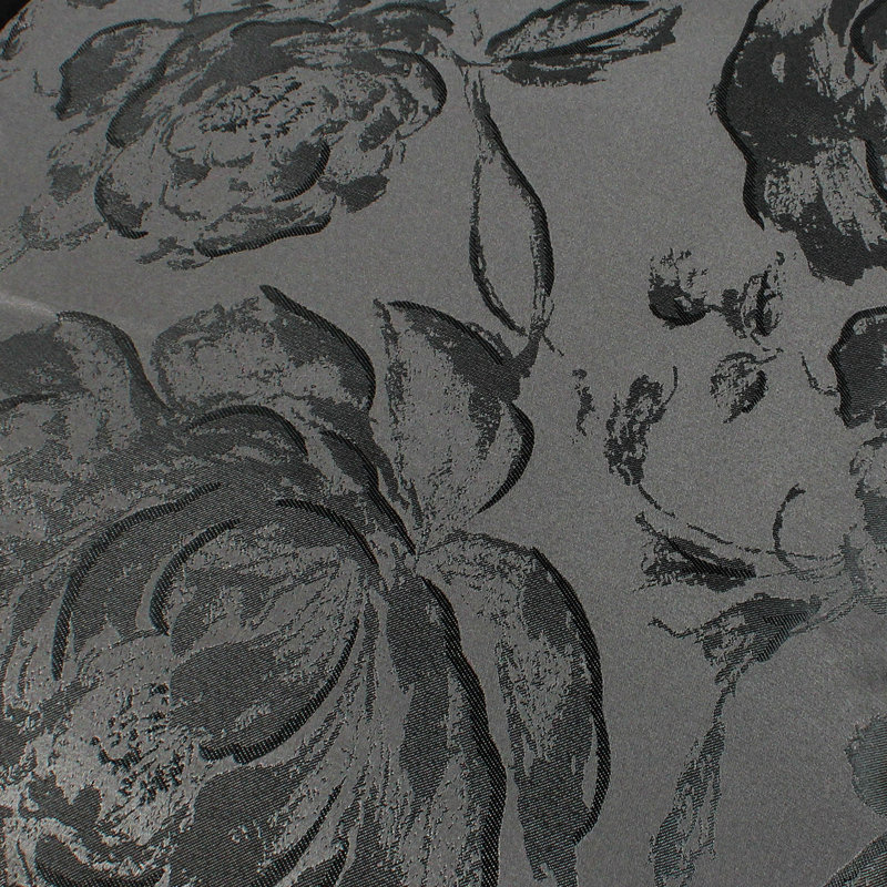 Ensemble d'édredon 8 pièces jacquard à patchwork floral avec jupe de lit, gris, très grand, Gris