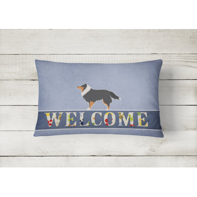  Sheltie/Shetland Sheepdog Welcome Lumbar Pillow