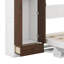 Lit escamotable double pleine grandeur avec placard, tiroirs et table