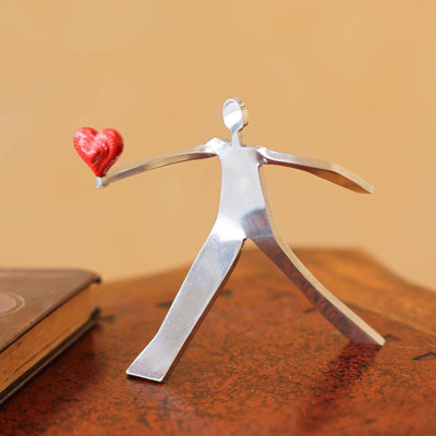 Figurine fait main en aluminium romantique Depelteau