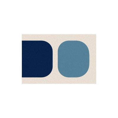 Minimalist Shapes Bath Mat For Bathroom, 16 X 24 Inches
