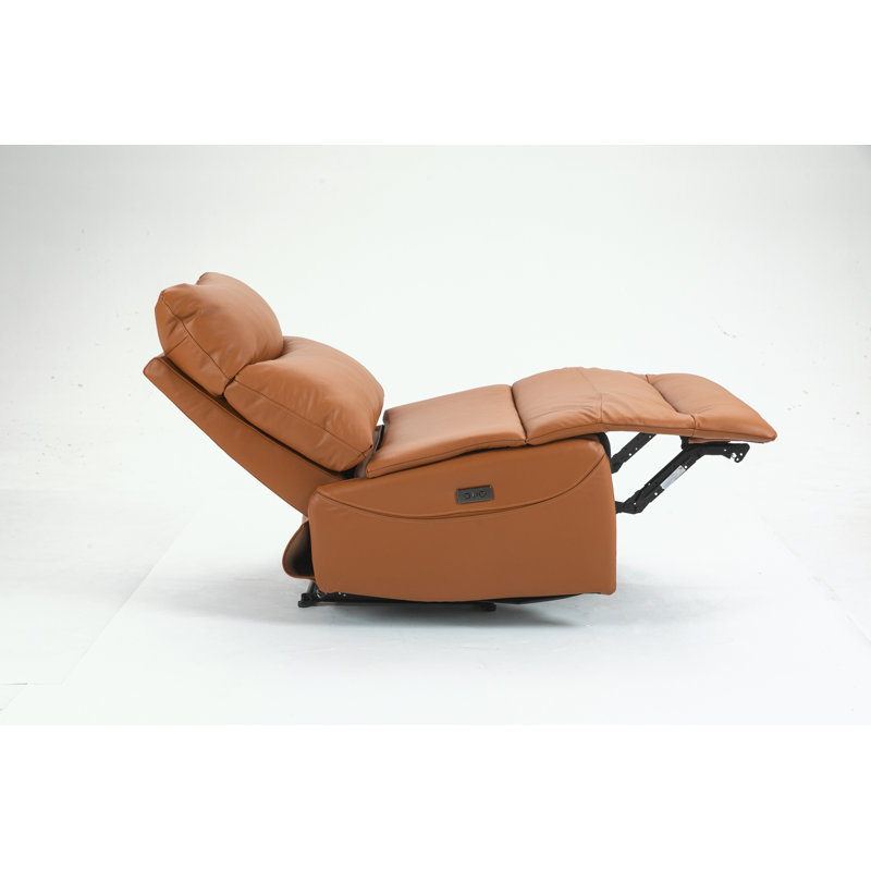 Fauteuil inclinable Zaiyah, Similicuir orange