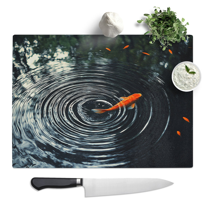 Fish Pond  Glass Chopping Board