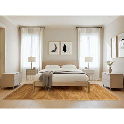 Machine Washable Art Deco Brown Area Rug