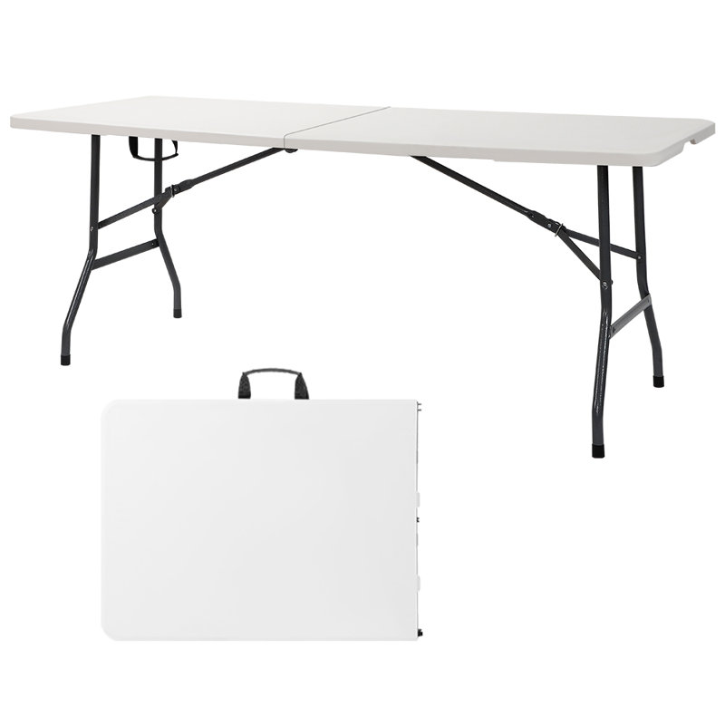 6-Foot Outdoor Folding Table - White