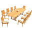 Ensemble de salle à manger rectangulaire en teck pour 6 personnes Werner-207128397-138430076