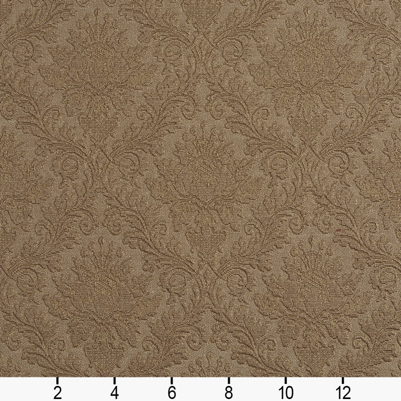 Tissu floral matelassé, Olive