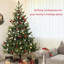 Arbre de Noël artificiel de 50,4 po de largeur, réaliste, 2901 pointes, assemblage rapide, décor sécuritaire, conception stable x 88,6 po, facile à monter, sécuritaire