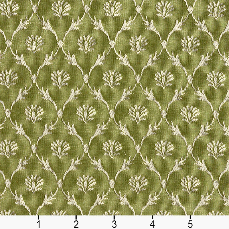 Tissu floral lustré, Vert 6