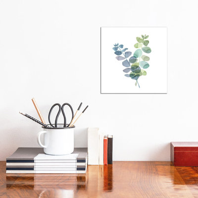 Natural Inspiration Blue Eucalyptus On White I by Tara Reed - Print on Canvas