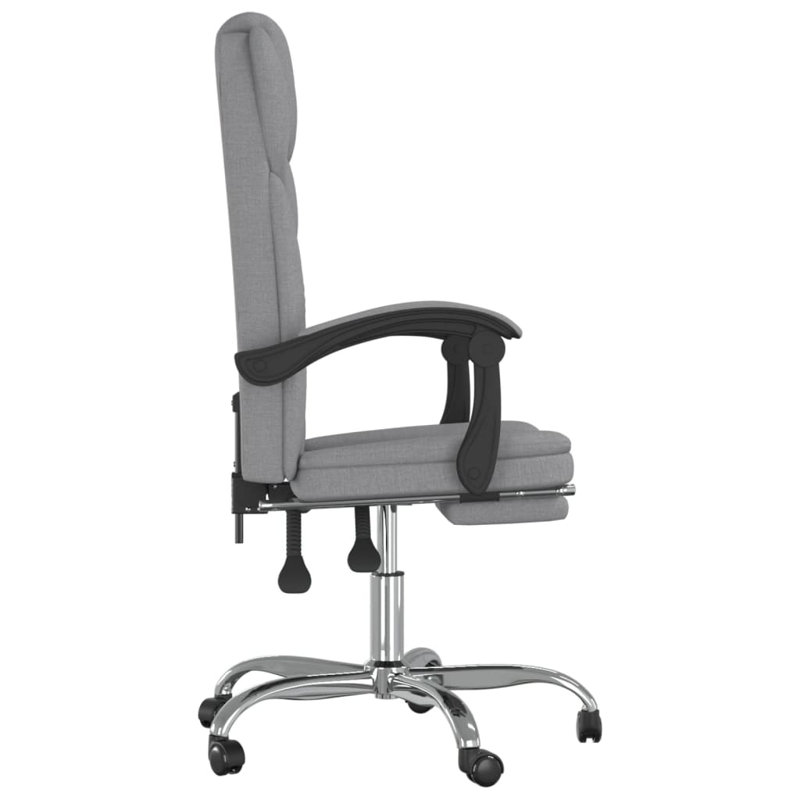 Reclining Office Chair Fabric Chair Furniture, Light Gray