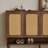 Black walnut rattan shoe cabinet 24 Pair Shoe Storage Cabinet