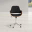 Chaise de travail en similicuir - noir