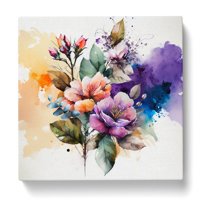Floral Watercolour - Wrapped Canvas