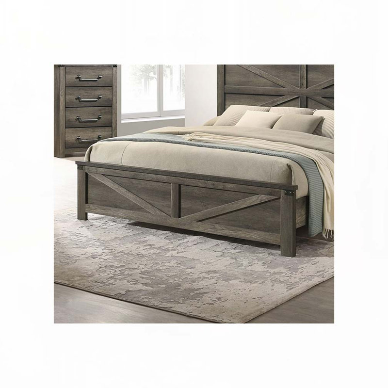 Rustic Wood Platform Bed