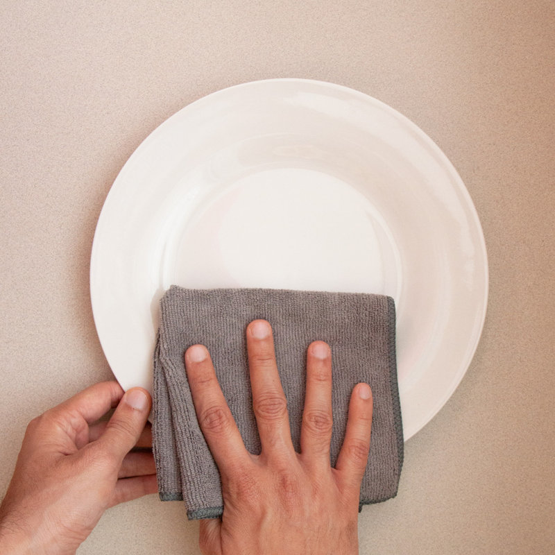 SILVADUR Antimicrobial Cleaning Cloth (Pack of 12), Gray