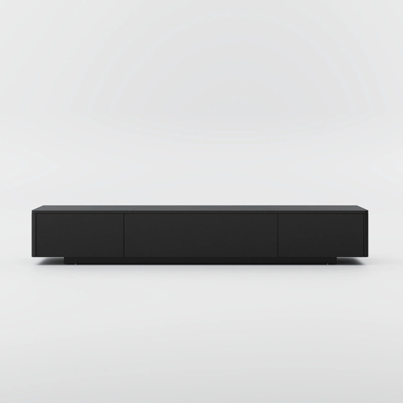 Meuble télé 126 po Walunt, Noir, H 13,4 po x L 86,6 po x l 16,9 po