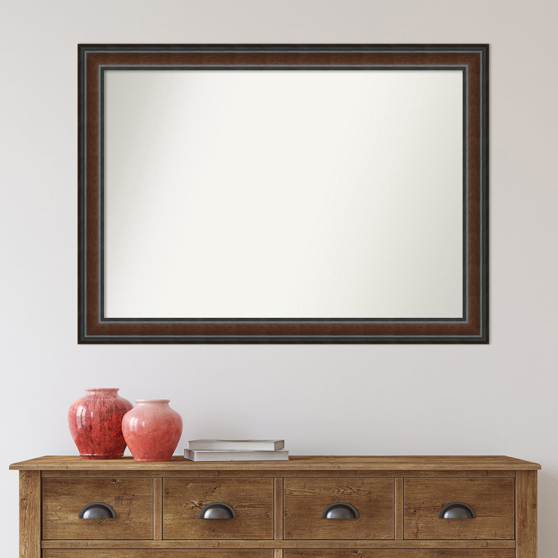 Halcott Solid Wood Rectangle Wall Mirror, 41" H x 30" W